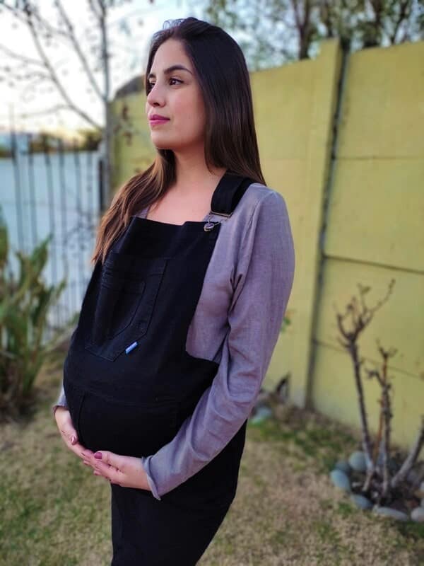 Jardinera mini mezclilla negra - Maternal Chile